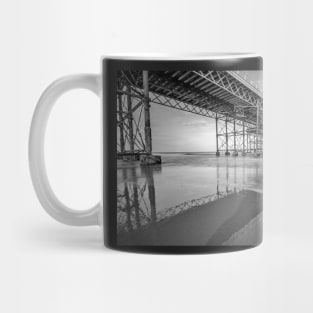 Long exposure of the pier on the sandy beach in Cromer, Norfolk Mug